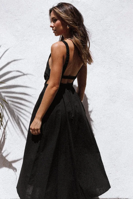 Must-Have Deals Aubrey Cutout Midi Dress - Black