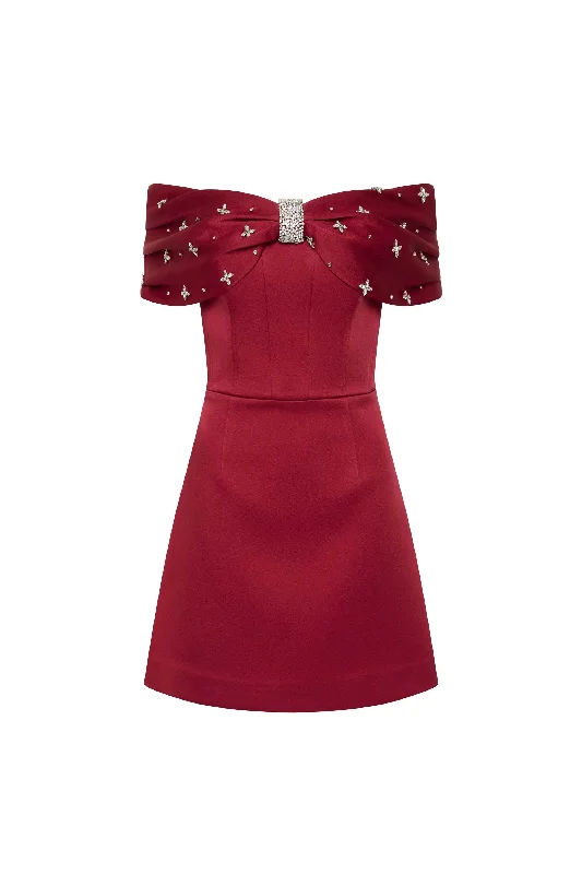 Don't Miss Carmella Off The Shoulder Mini Dress