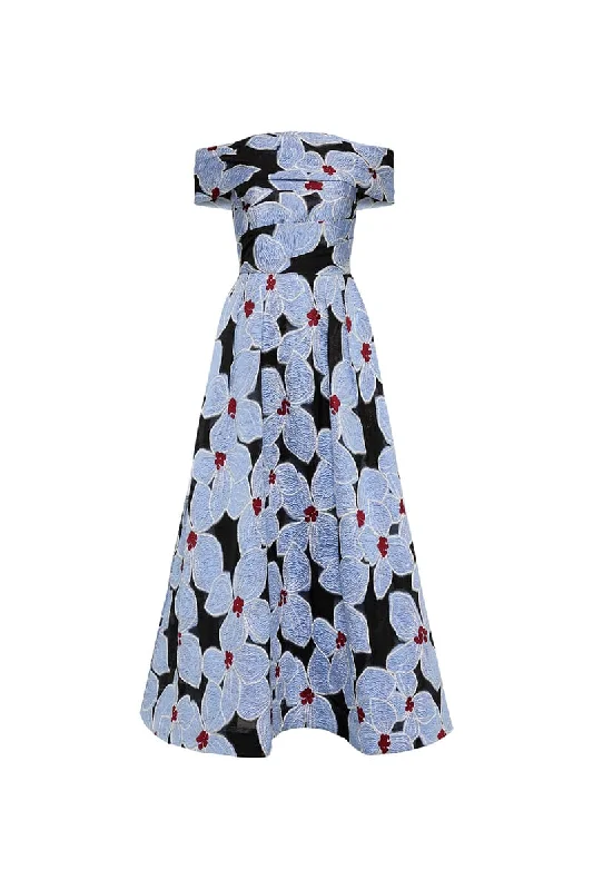 Overstock Georgina Off Shoulder Midi Dress