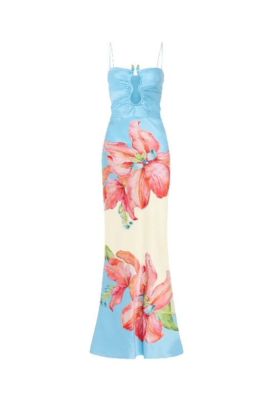 Epic Deals Orchid Oasis Strap Gown