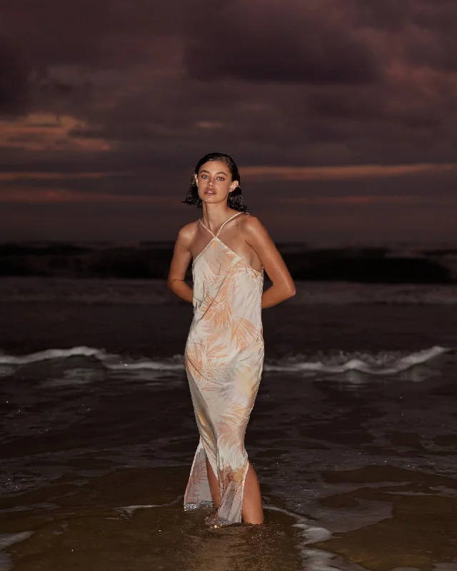 Super Sale Yasmine Printed Halter Maxi Dress