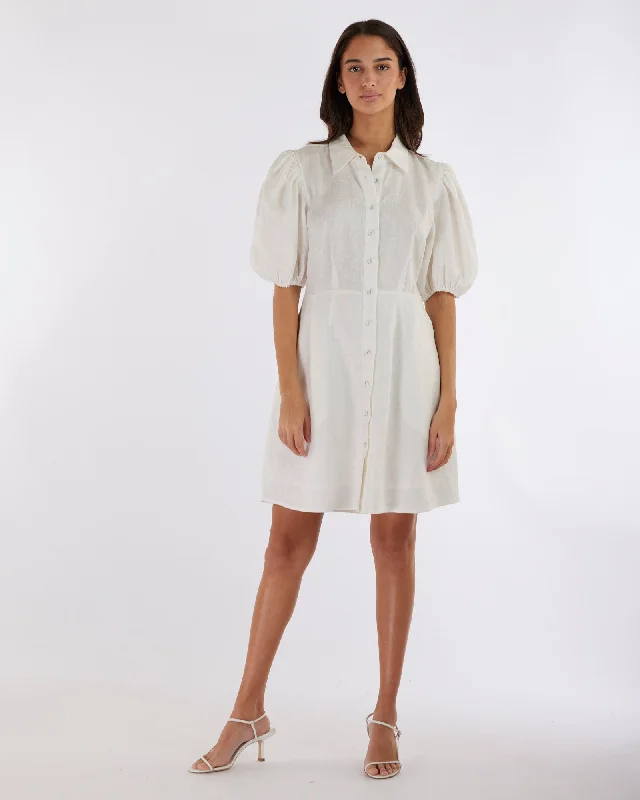 Price Rollback Julius Linen Mini Dress - White