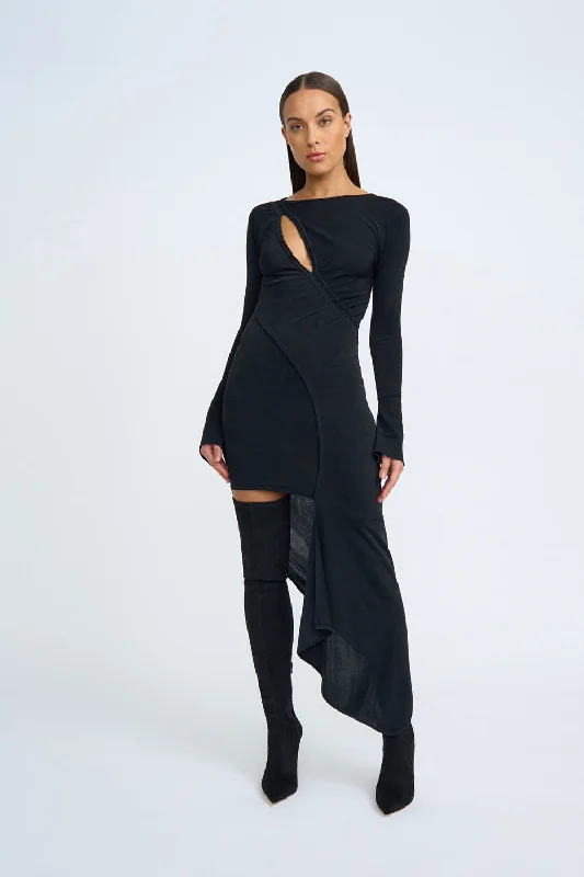 Closeout Dakota Jersey Dress | Final Sale - Black