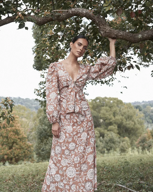 Hurry In Folklore Linen Dress