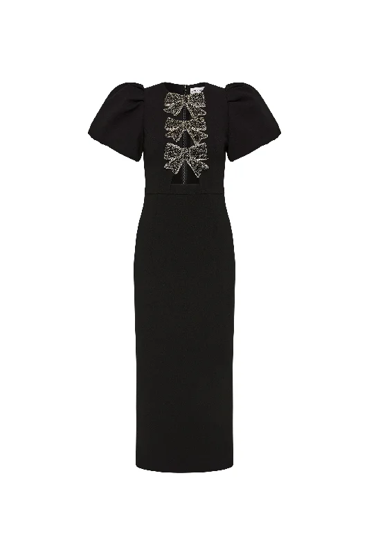 Closeout Eliana Puff Sleeve Midi Dress