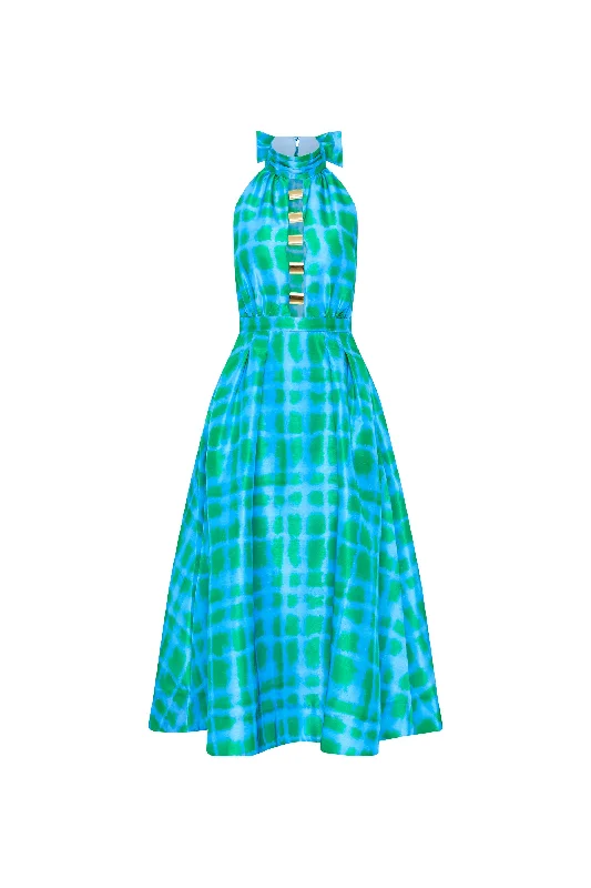 New Arrival Serafina Halter Midi Dress