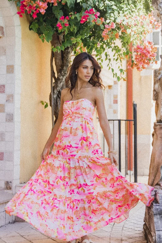 Discount Deals Arianna Strapless Dress - Pink Scenic