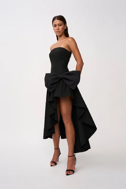 Savings Spectacular Paloma Bow Strapless Gown | Final Sale - Black