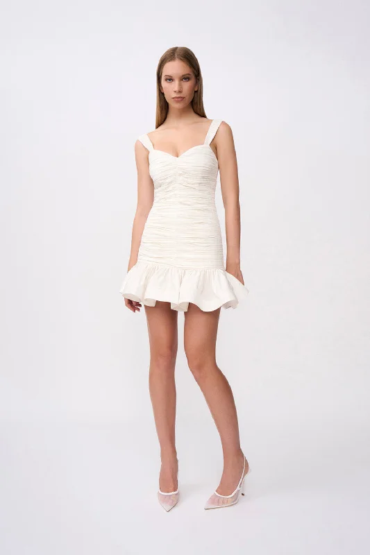 Early Access Lucia Gather Mini Dress | Final Sale - Ivory