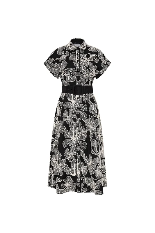 Year-End Sale Amira Short Sleeve Midi Dress