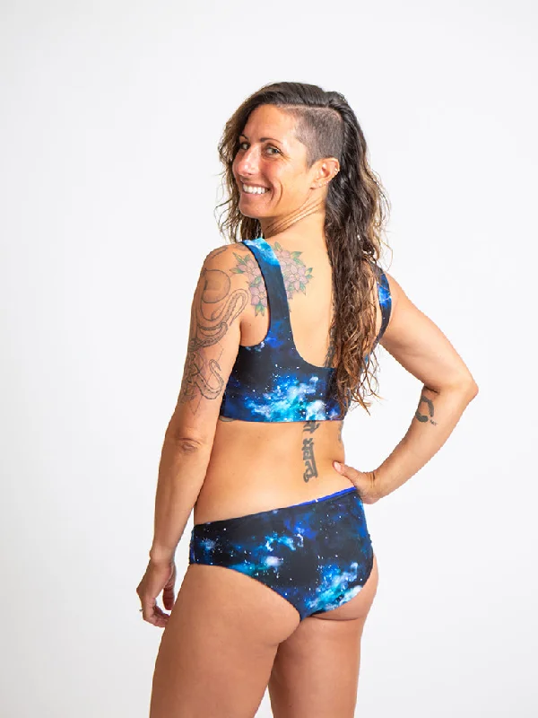 Mega Deal Amanda Reversible Moderate Bikini Bottom - Inner Stellar/Aurora Blue