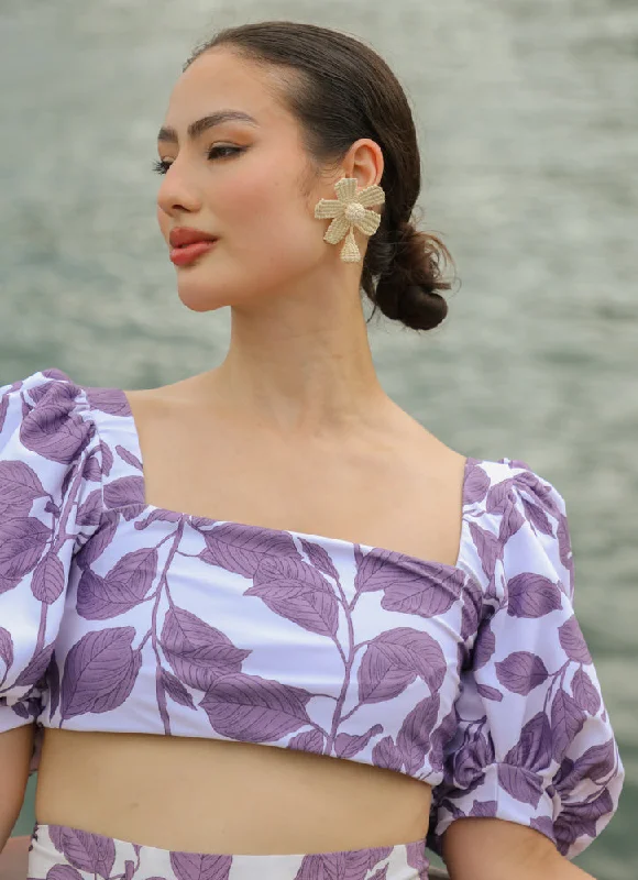Super Deal Half Balloon Sleeves Bikini