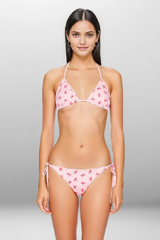 Holiday Sale Harbor Bikini in Cherry Pink