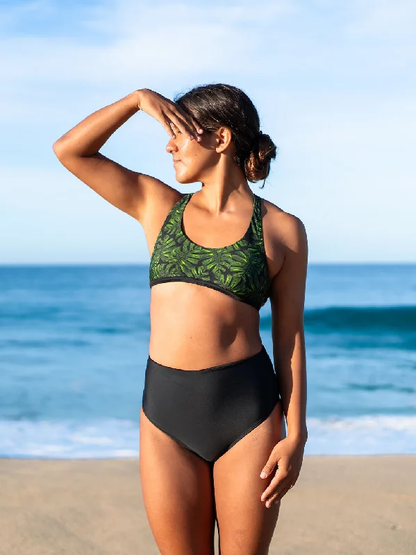 Holiday Sale Issy Eco Friendly Strap Back Surf Bikini Top - Palm