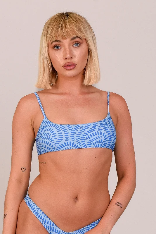 Price Smash Moroccan Dream Lace up Crop Bikini Top