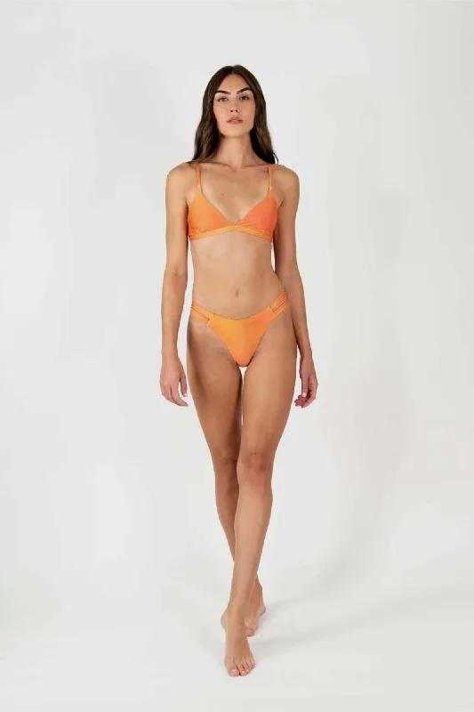Factory Direct Sale Bralette Bikini with top Split bottom Set in Naranja