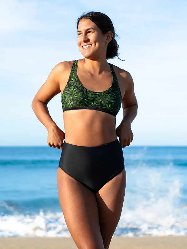 Special Offer Nika Eco Friendly High Waisted Bikini Bottom - Black