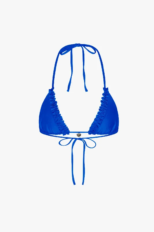 Don't Miss RUFFLE CHARM BIKINI TOP IN ULTRAMARINE