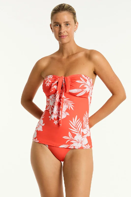 Midnight Madness Aloha Halter Bandeau Tankini